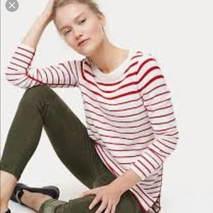 Loft Modern Striped Tunic Sweater